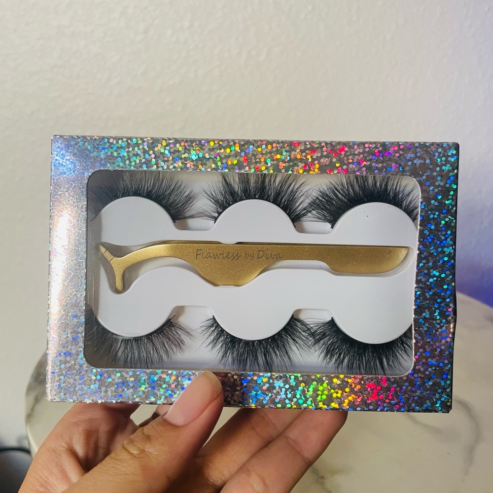 Mink eyelashes set